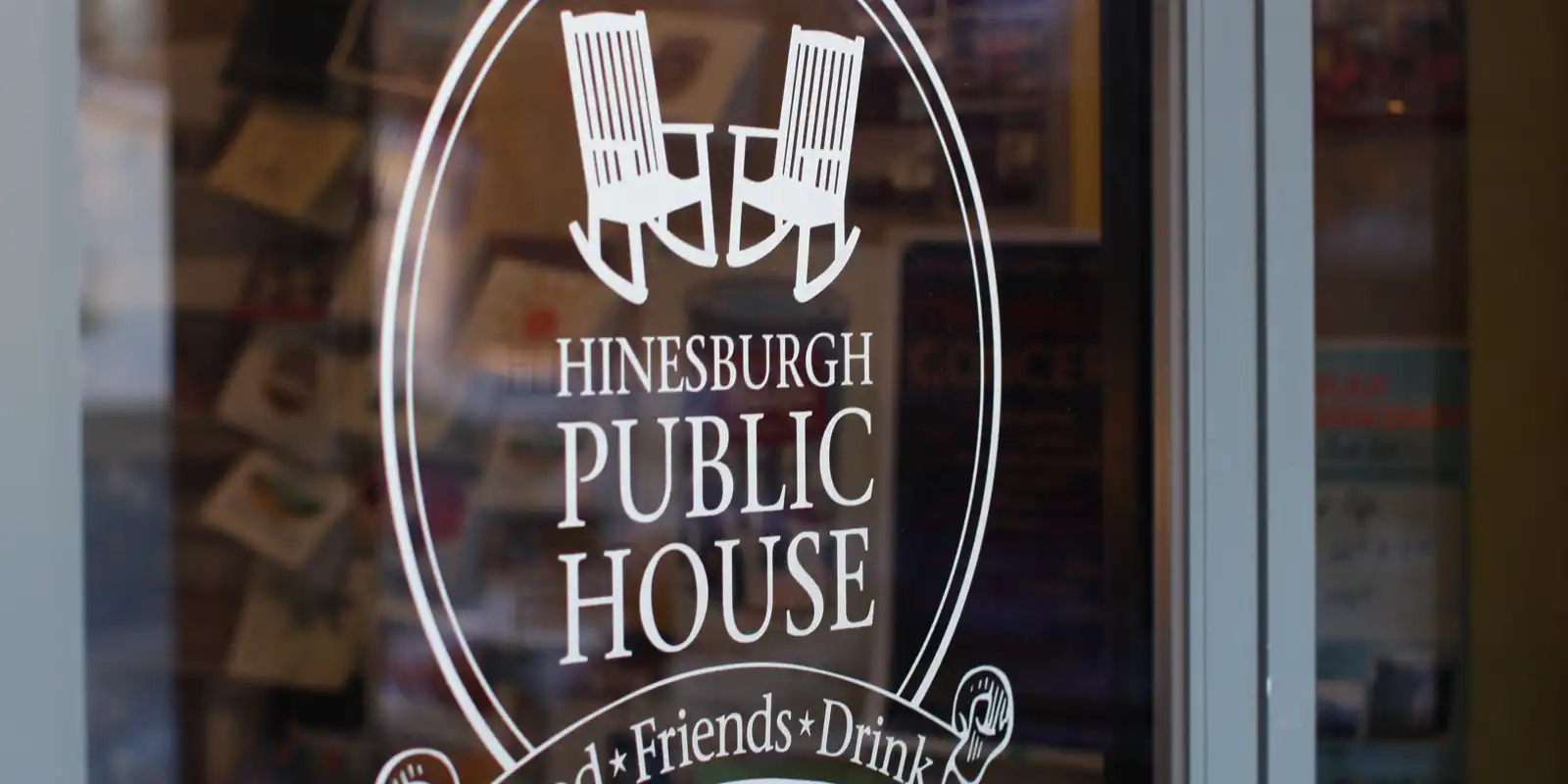Signage on the front door